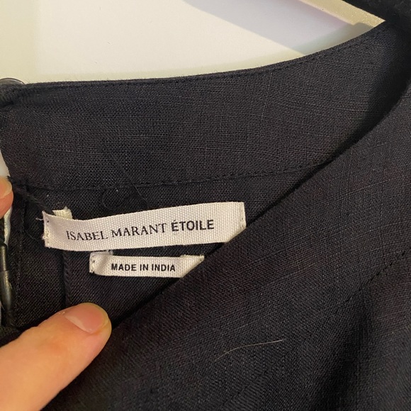 Isabel Marant Etoile black linen wrap dress size 34 / US 2 - Picture 3 of 16